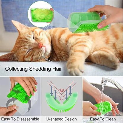 Pet Cat Corner Scrubber Massager