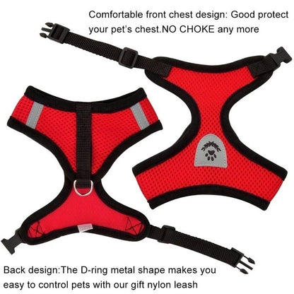 Cat Harness Vest & Walking Lead Leash for Puppies and Dogs