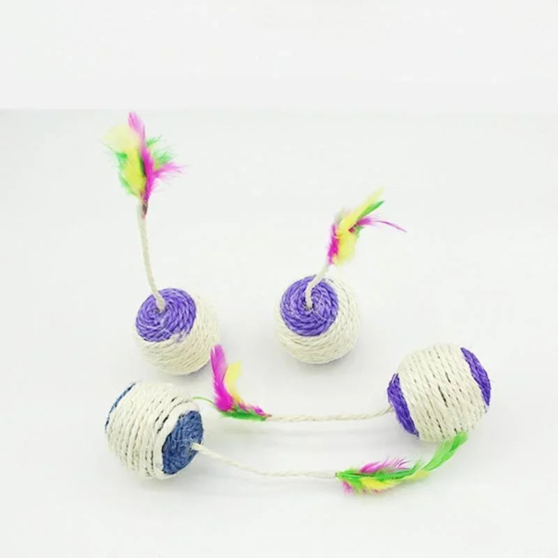 Interactive Sisal Scratching Ball for Cats