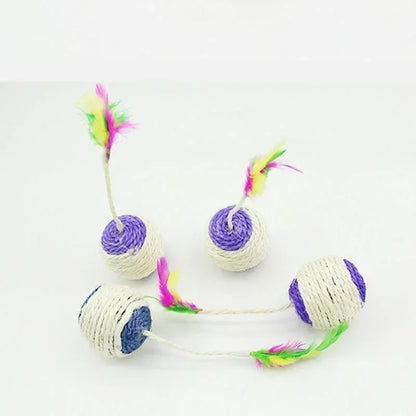 Interactive Sisal Scratching Ball for Cats