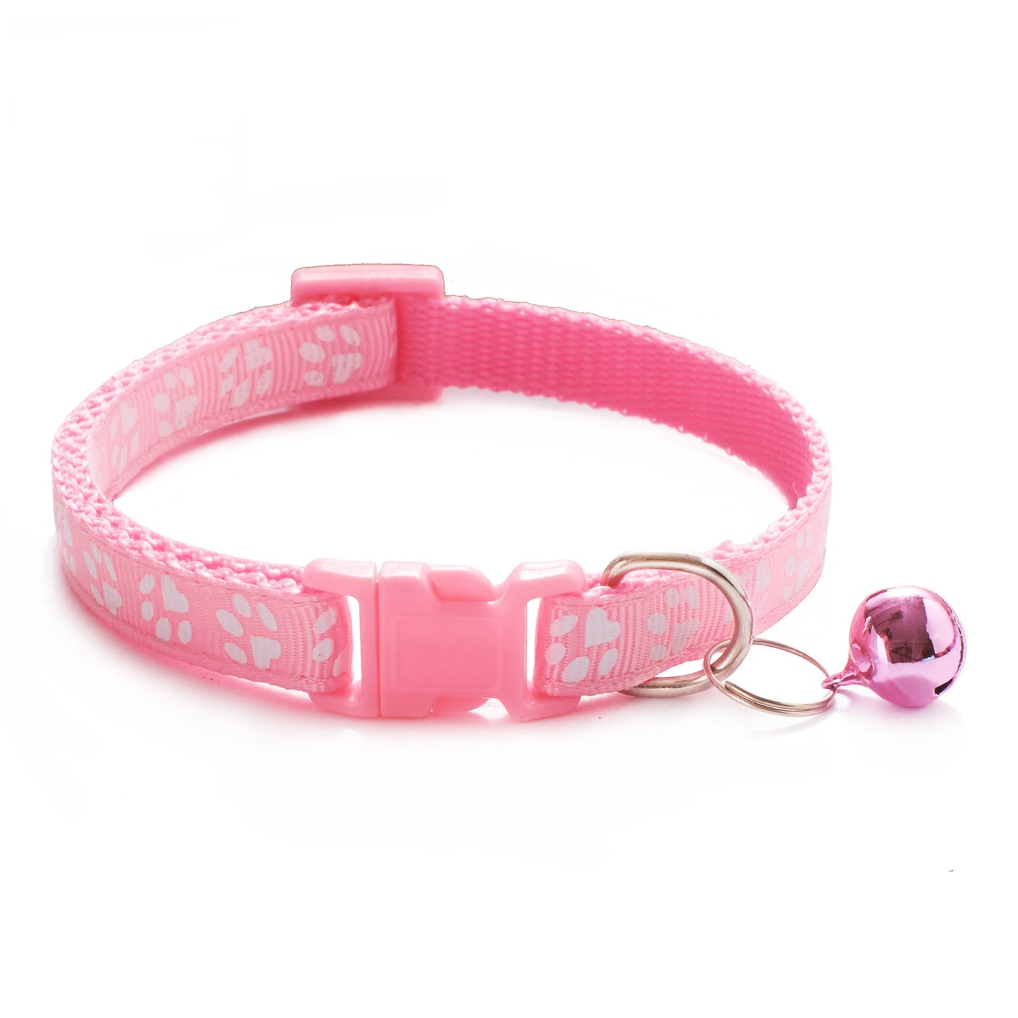 Pet Collar with Bell Cartoon Footprint