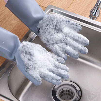 Pet Bathing Gloves – Silicone Five-Finger Massage Brush