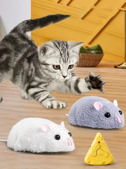 Vibrating Crawling Plush Mouse Cat Toy