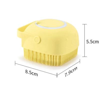 Bathroom Pet Bath Massage Gloves – Soft Silicone Brush