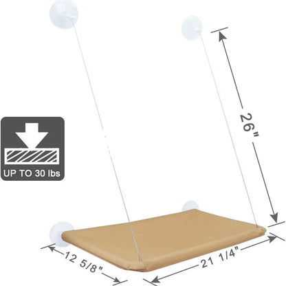 Hanging Cat Bed - Aerial Cat Hammock for Window Seat