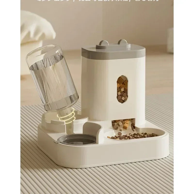 Automatic Feeder with Water Fountain for Cats and Dogs