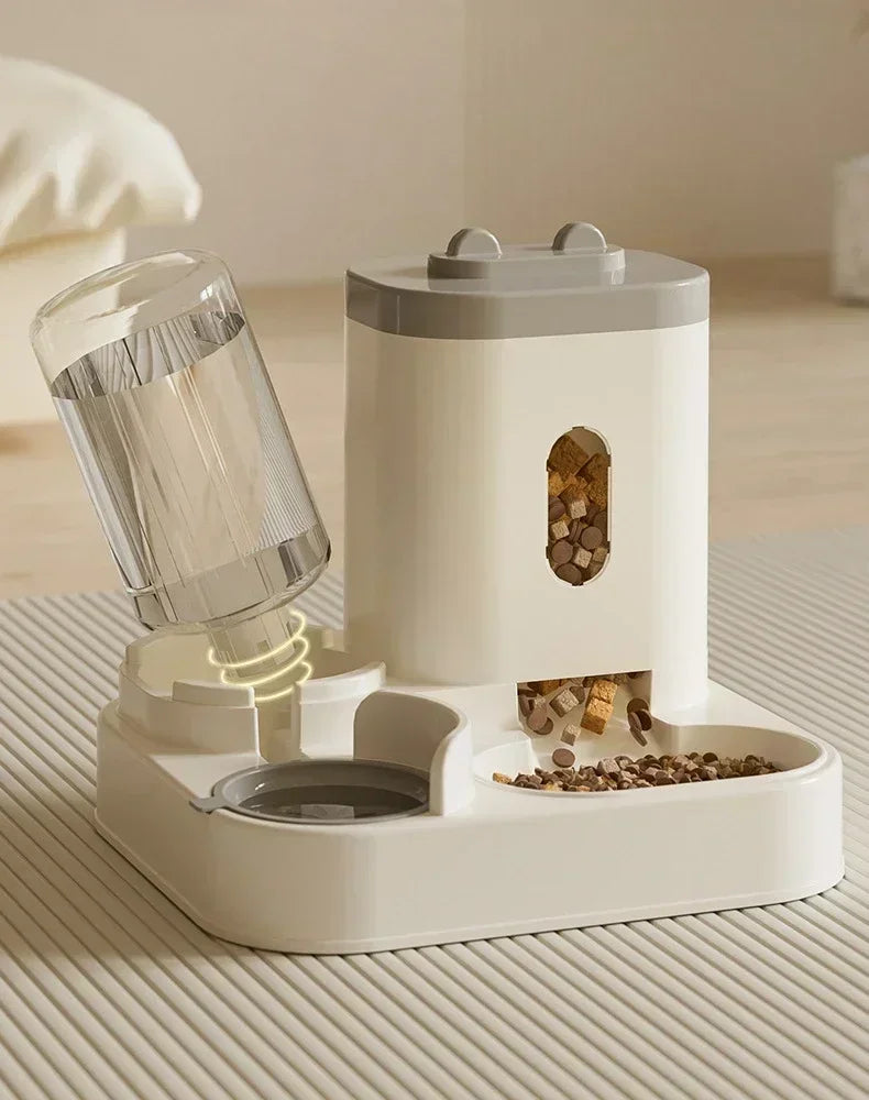 Automatic Feeder with Water Fountain for Cats and Dogs