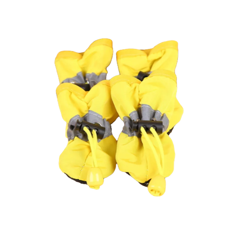 4pcs/set Waterproof Pet Dog Shoes - Anti-slip Rain Boots