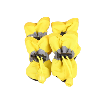 4pcs/set Waterproof Pet Dog Shoes - Anti-slip Rain Boots