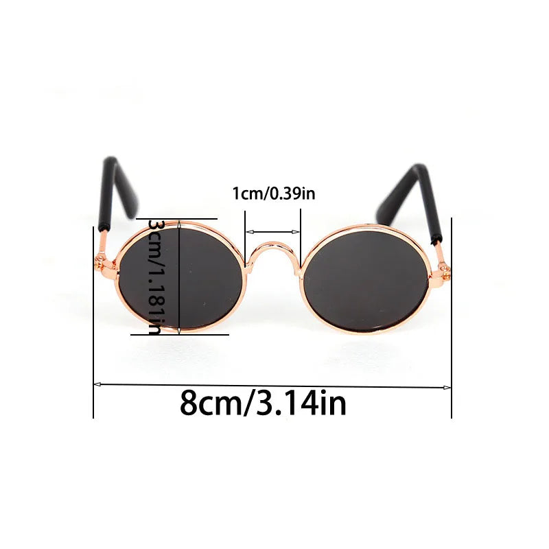 Vintage Round Cat Sunglasses for Pets