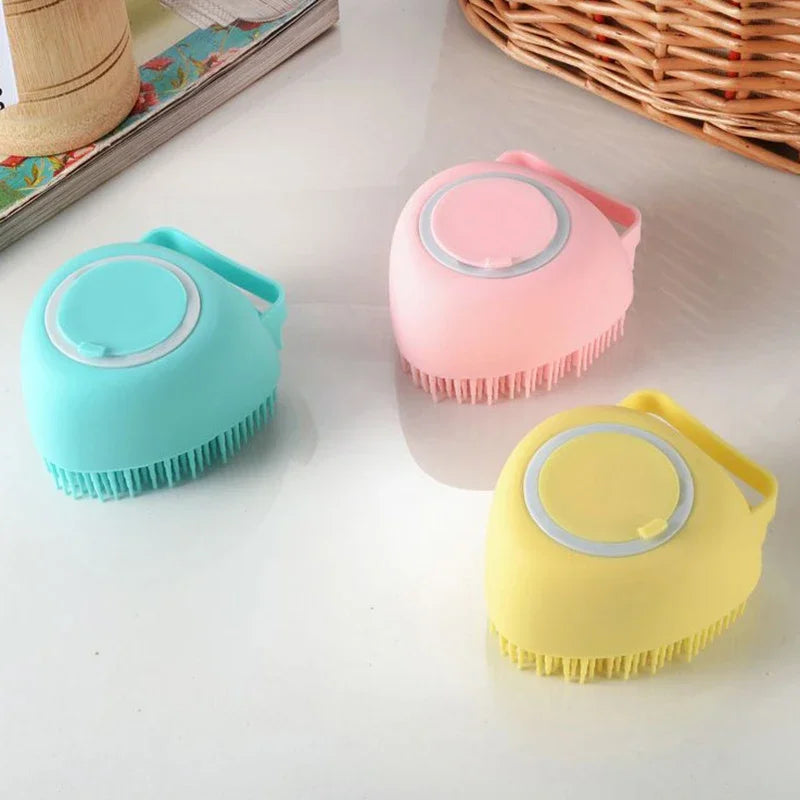 Bathroom Pet Bath Massage Gloves – Soft Silicone Brush