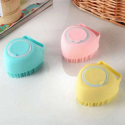 Bathroom Pet Bath Massage Gloves – Soft Silicone Brush