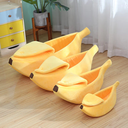 Banana Shaped Cat Bed – Cozy & Fun Nest for Pets