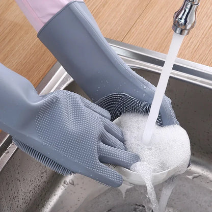 Pet Bathing Gloves – Silicone Five-Finger Massage Brush