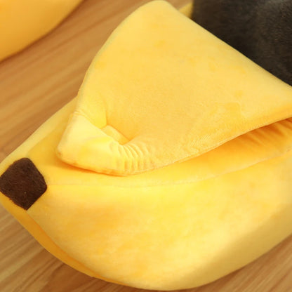 Banana Shaped Cat Bed – Cozy & Fun Nest for Pets