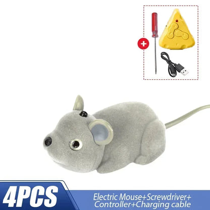 Vibrating Crawling Plush Mouse Cat Toy