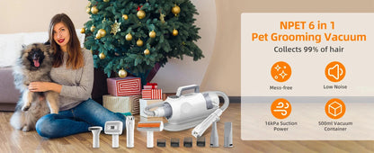 Professional Pet Grooming Vacuum Kit
