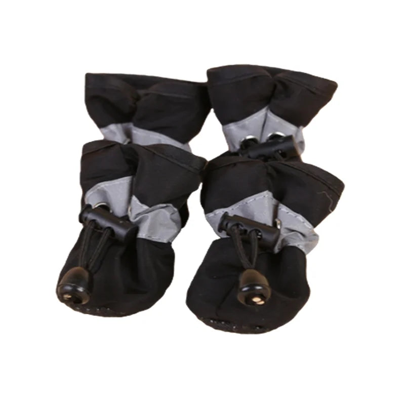 4pcs/set Waterproof Pet Dog Shoes - Anti-slip Rain Boots