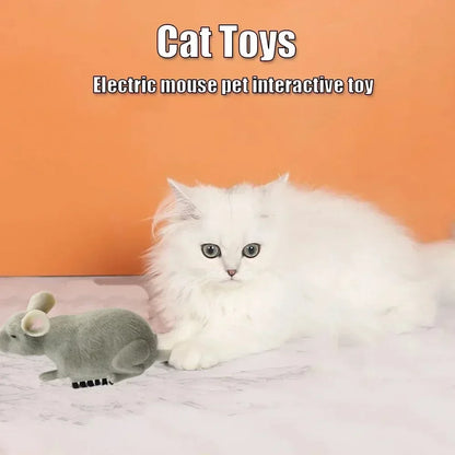 Vibrating Crawling Plush Mouse Cat Toy