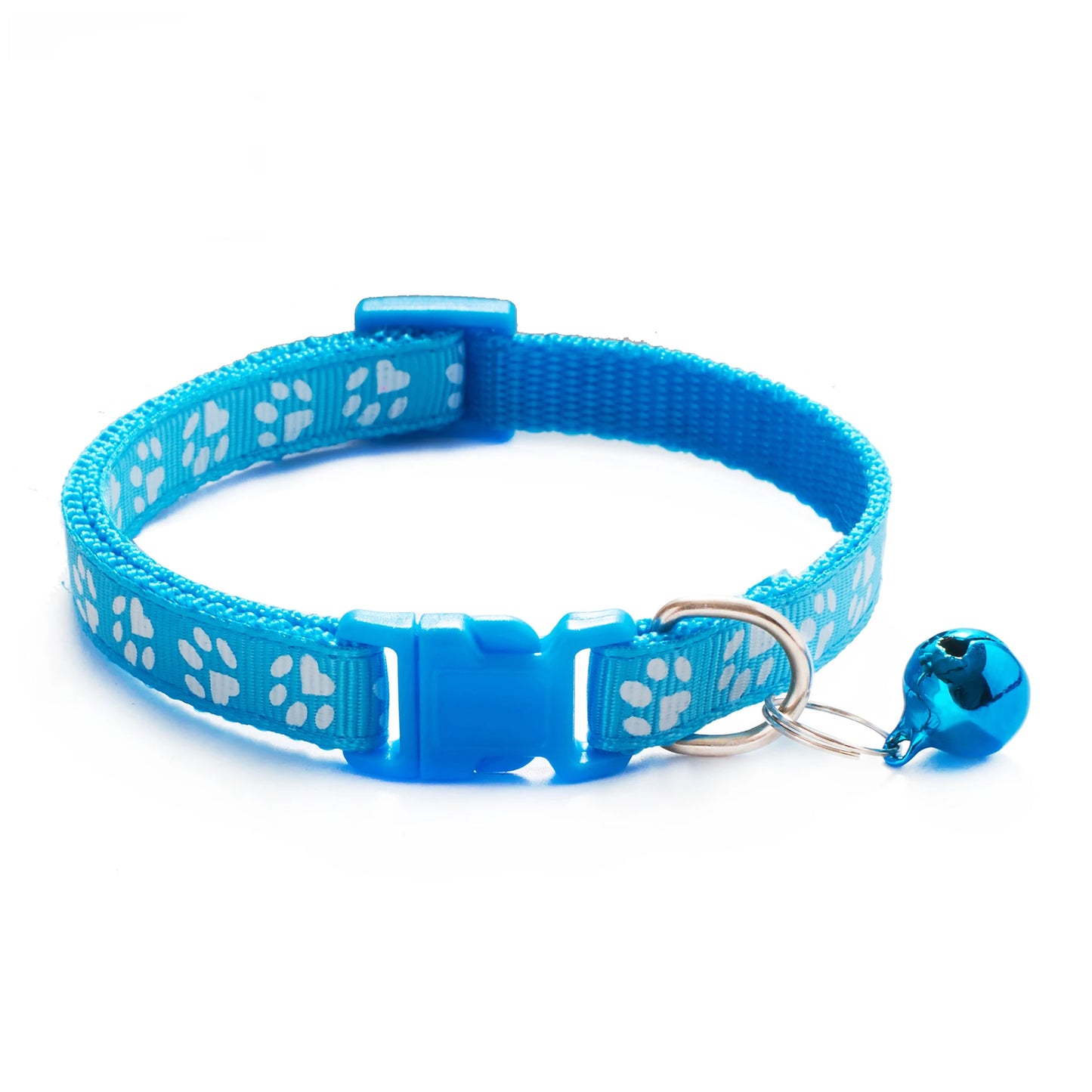 Pet Collar with Bell Cartoon Footprint