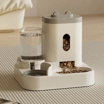 Automatic Feeder with Water Fountain for Cats and Dogs
