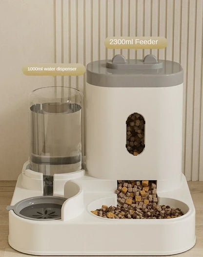 Automatic Feeder with Water Fountain for Cats and Dogs