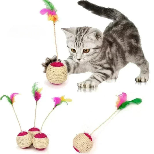 Interactive Sisal Scratching Ball for Cats