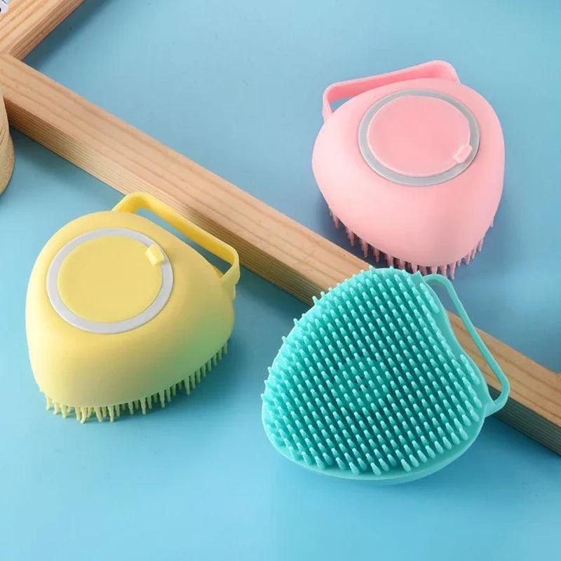 Bathroom Pet Bath Massage Gloves – Soft Silicone Brush
