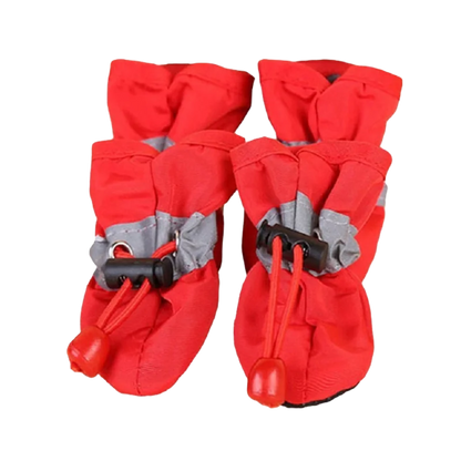 4pcs/set Waterproof Pet Dog Shoes - Anti-slip Rain Boots
