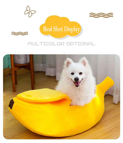 Banana Shaped Cat Bed – Cozy & Fun Nest for Pets