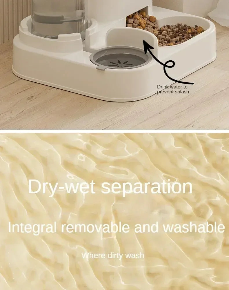 Automatic Feeder with Water Fountain for Cats and Dogs