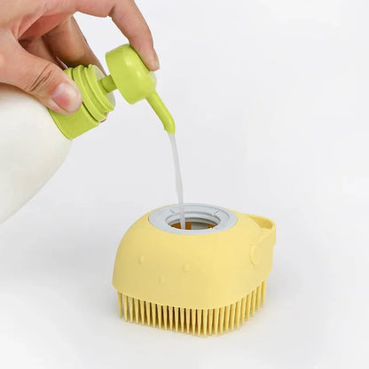 Bathroom Pet Bath Massage Gloves – Soft Silicone Brush