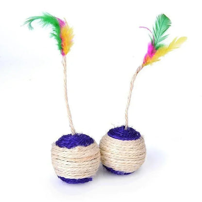 Interactive Sisal Scratching Ball for Cats