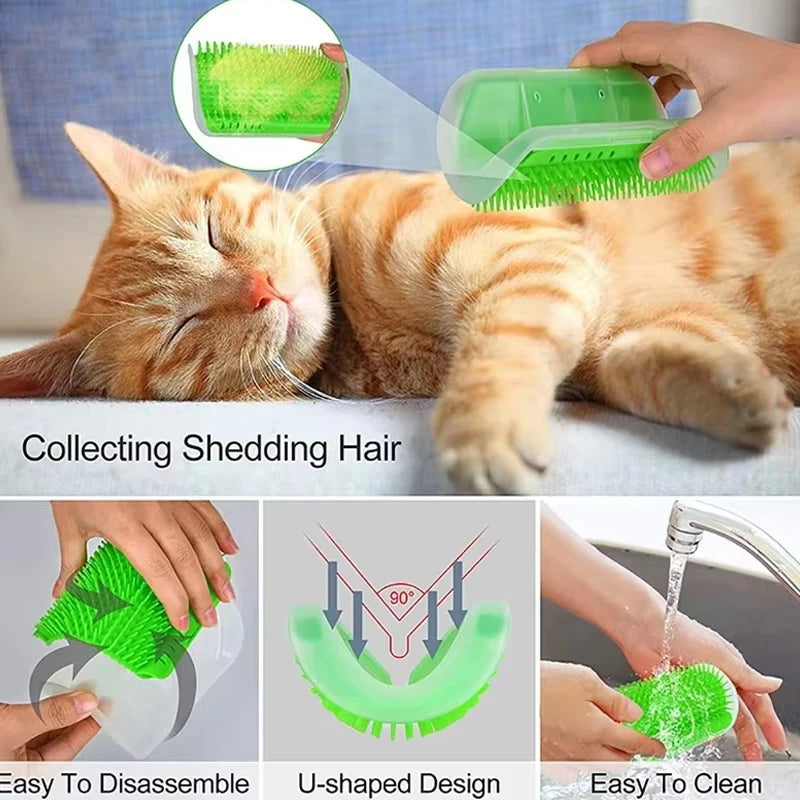 Pet Cat Corner Scrubber Massager