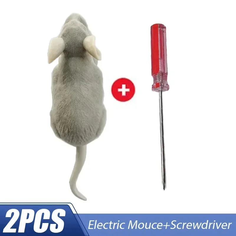Vibrating Crawling Plush Mouse Cat Toy