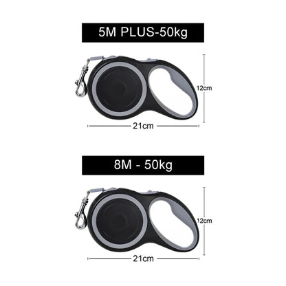 Retractable Dog Leash - 3m, 5m, 8m, 50kg Capacity