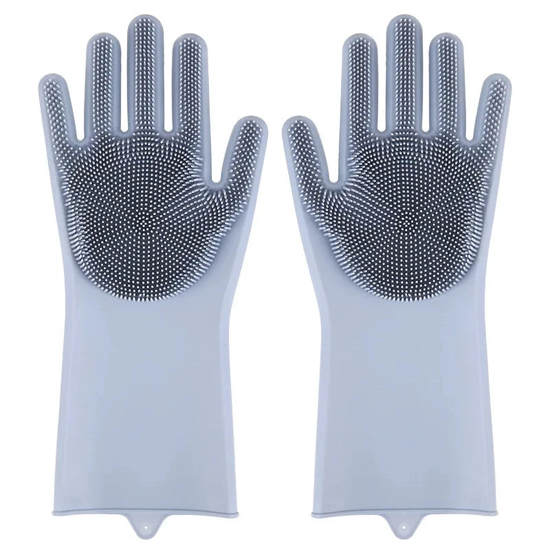 Pet Bathing Gloves – Silicone Five-Finger Massage Brush