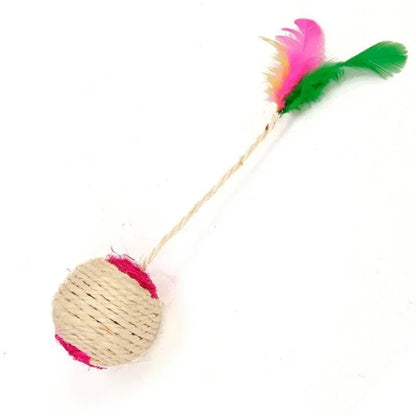 Interactive Sisal Scratching Ball for Cats