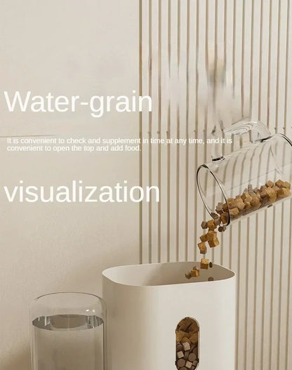 Automatic Feeder with Water Fountain for Cats and Dogs