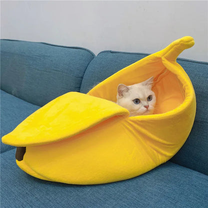 Banana Shaped Cat Bed – Cozy & Fun Nest for Pets