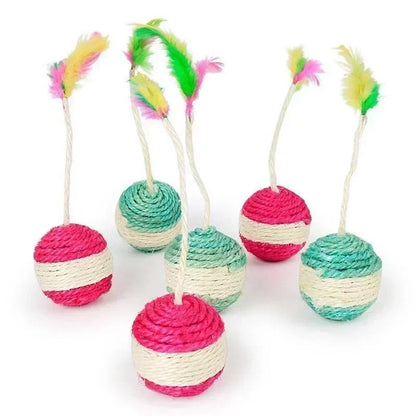 Interactive Sisal Scratching Ball for Cats