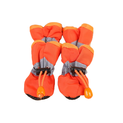 4pcs/set Waterproof Pet Dog Shoes - Anti-slip Rain Boots